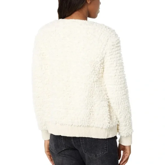 NWT Barefoot Dreams CozyChic Loop Fringe Jacket in Cream - Picture 8 of 8